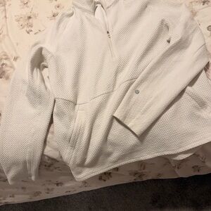 Lululemon Men's White Quarter-Zip Sweater